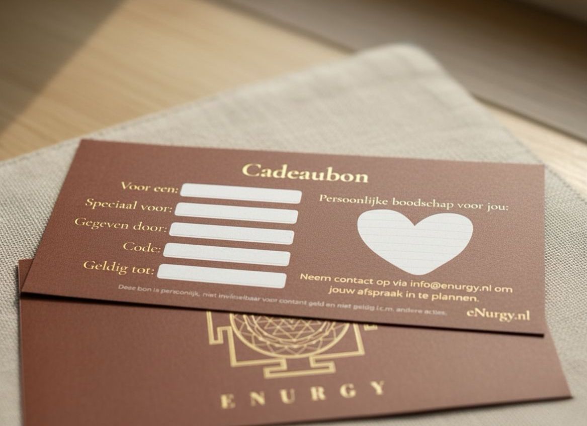 Elegante eNurgy cadeaubon voor massage en ontspanning in Leiden